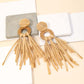 Raffia Fringe Braided Earrings