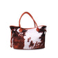 Large-Capacity Plush Cow Print Tote or Purse Bag