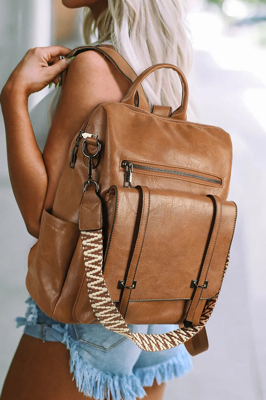 Embroidered Strap Attached  Backpack