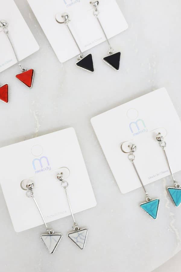 Midnight Drop - Triangle drop earrings