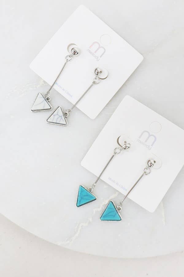 Midnight Drop - Triangle drop earrings