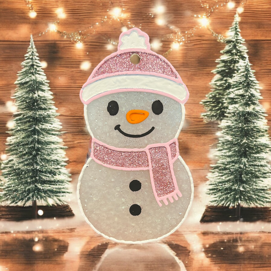 Sparkle Snowman Freshie