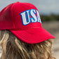 USA in Glitter & Puff Foam Trucker Cap