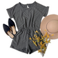 Catch a Good Time - Charcoal Romper