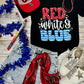 Red, White & Blue Crew Neck Tee