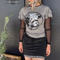 Howdy Hereford Mesh Sleeve Top