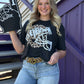 Leopard Helmet with Glitter Touchdown Tee