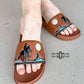 BROWN Saddle Bum Slides
