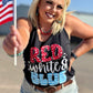 Red, White & Blue V-neck