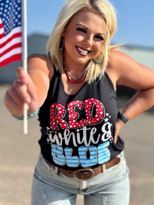 Red, White & Blue V-neck
