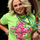 Callie Ann Stelter Pink Floral Cross Tee