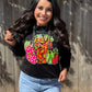 Callie Ann Stelter Neon Pumpkins Vneck & Sweatshirt