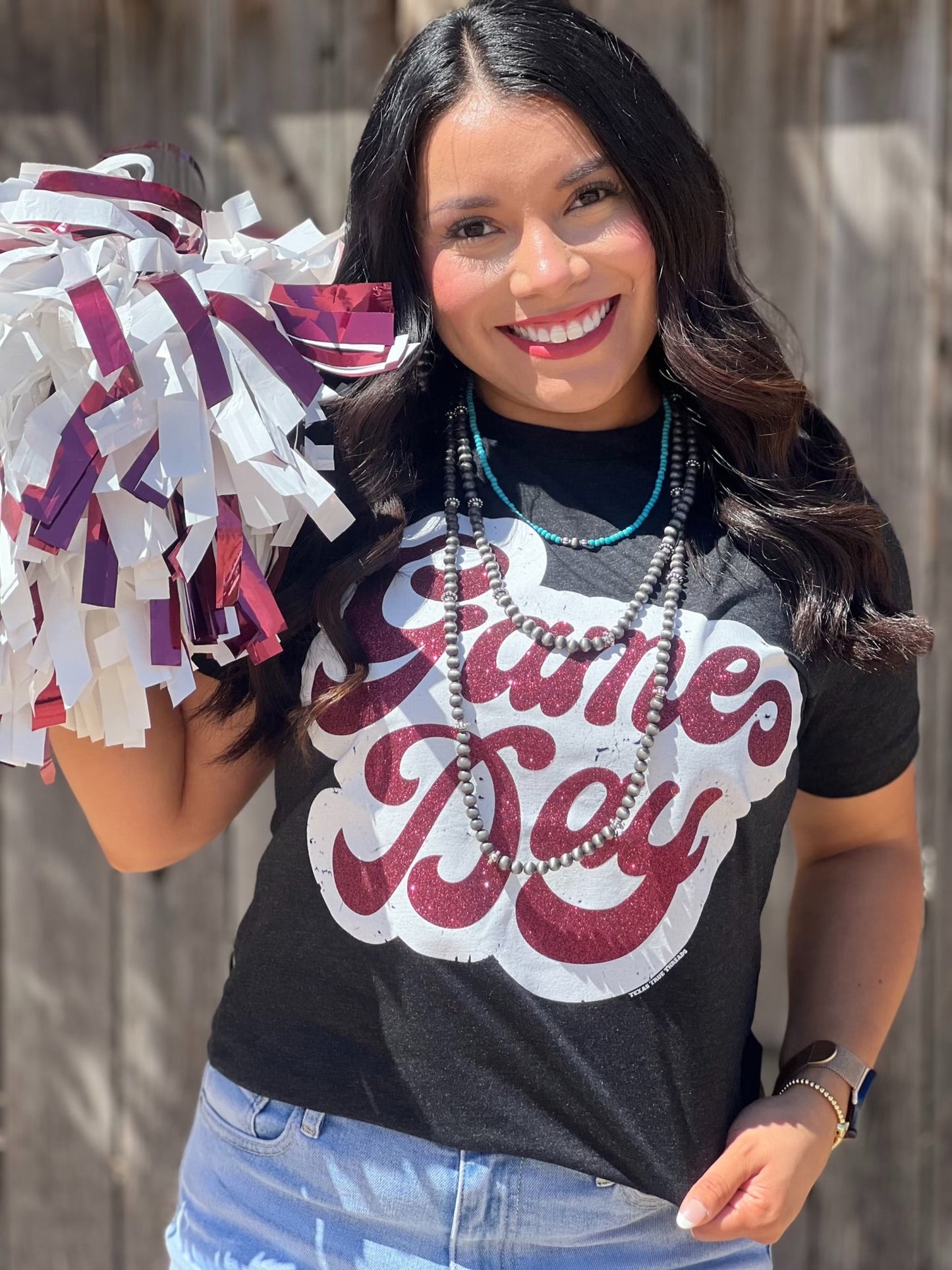 Sync Logic - Big Game Day Retro Glitter Tee