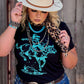 Roughrider in Turquoise Puff Tee