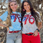1776 in Metallic Puff with Stars Tee