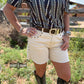 CREAM- Shenandoah Stud Shorts