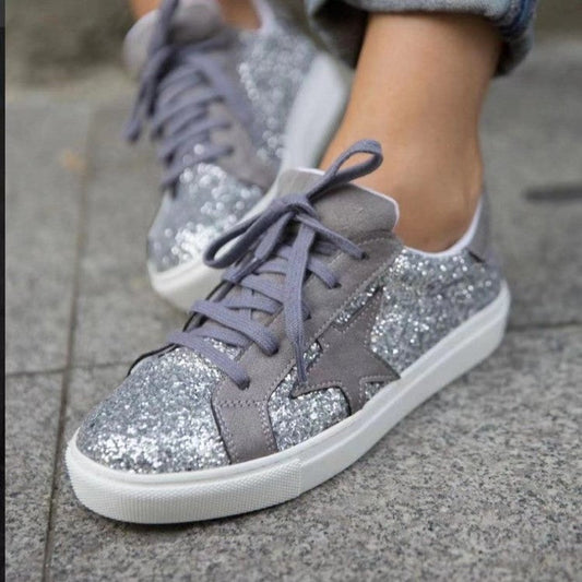 Fashion Color Block Star Sneakers