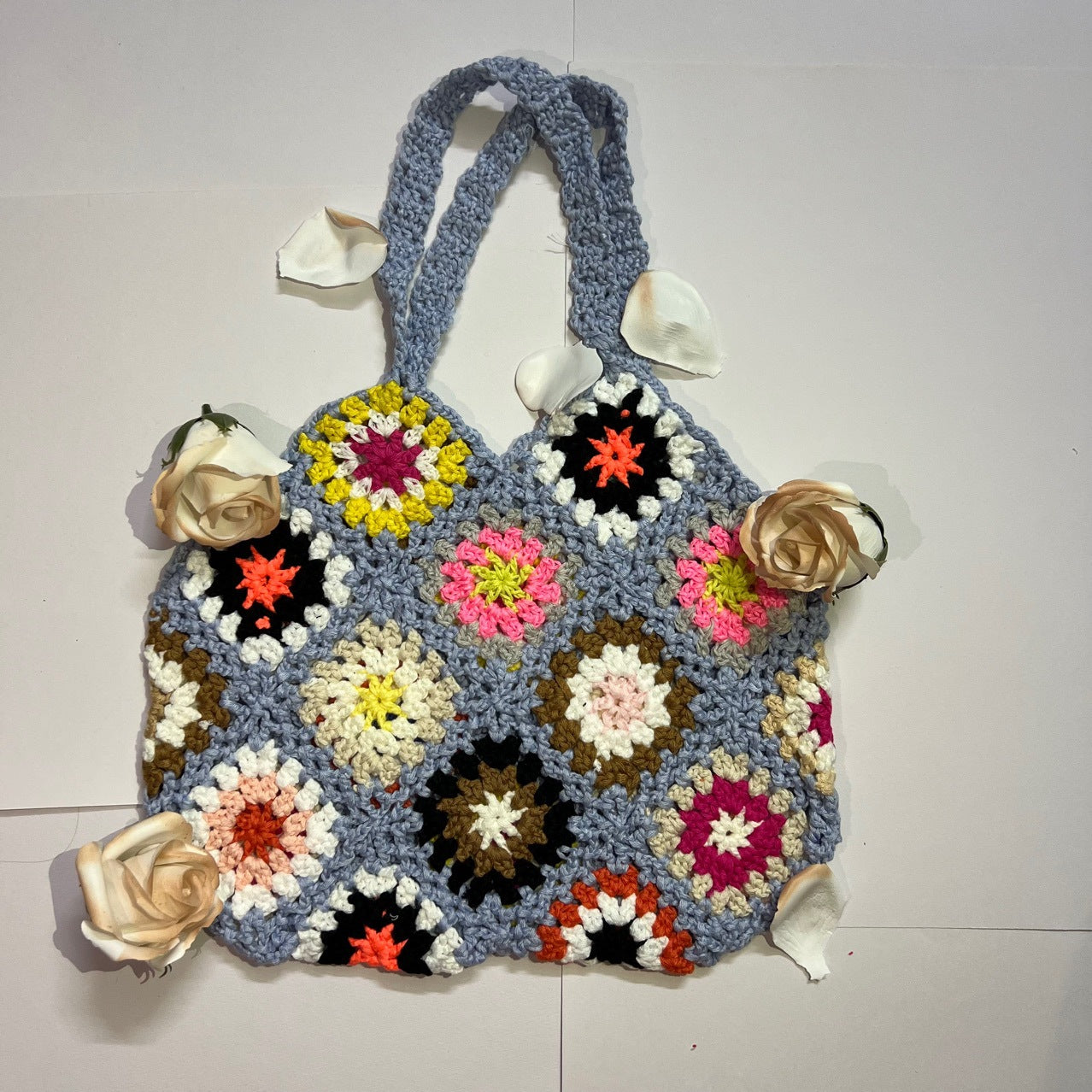 Random Boho Floral Crochet Retro Hollowed Bag(moq:3)