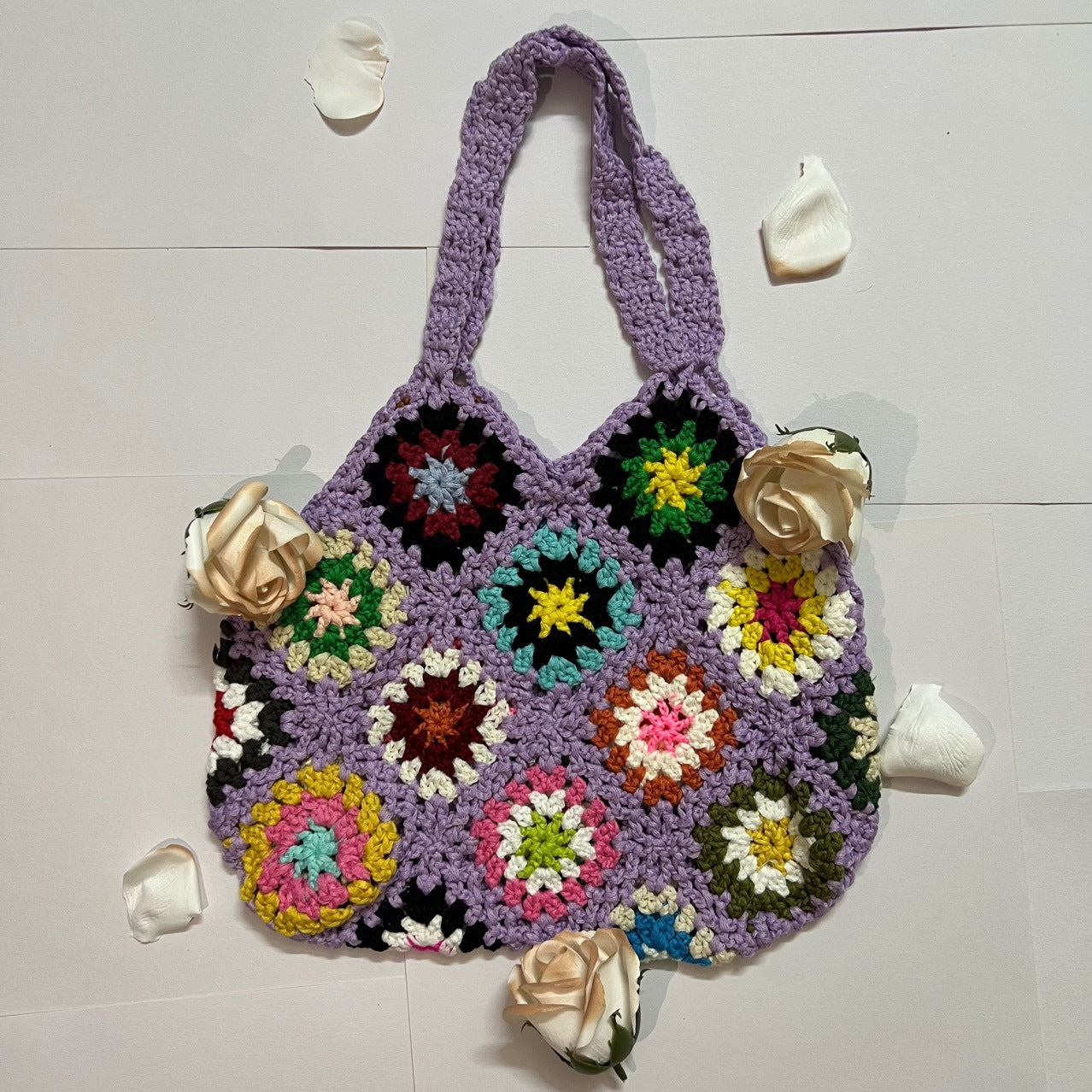 Random Boho Floral Crochet Retro Hollowed Bag(moq:3)