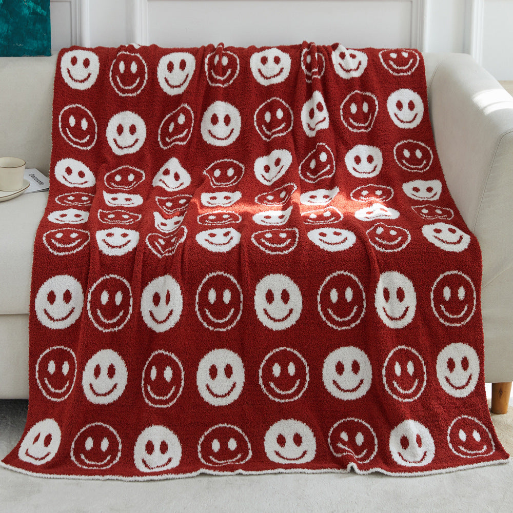 Half-Fleece Smiley Blanket