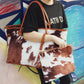 Large-Capacity Plush Cow Print Tote or Purse Bag