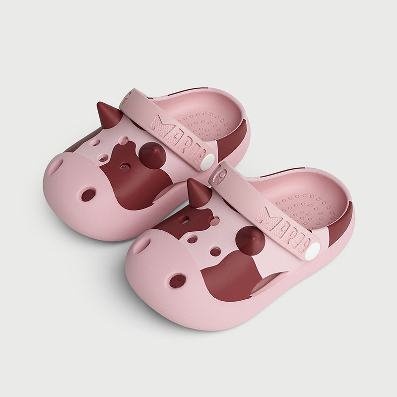 Anti-slip Slippers for Cows Pink