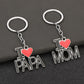 Mother's Day MOM PAPA Love Letter Keychain