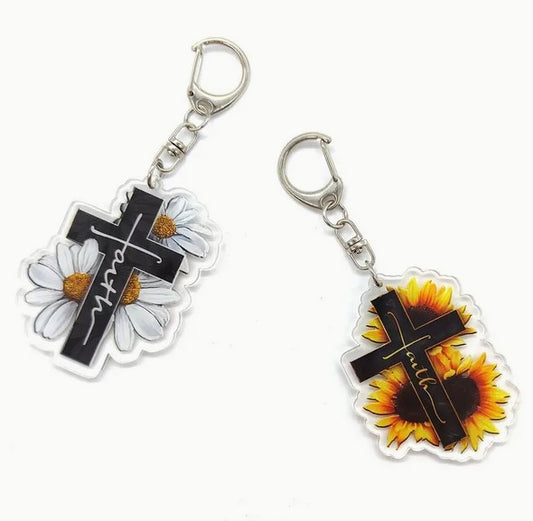 Flowers of Faith - Acrylic Charm/Keychain