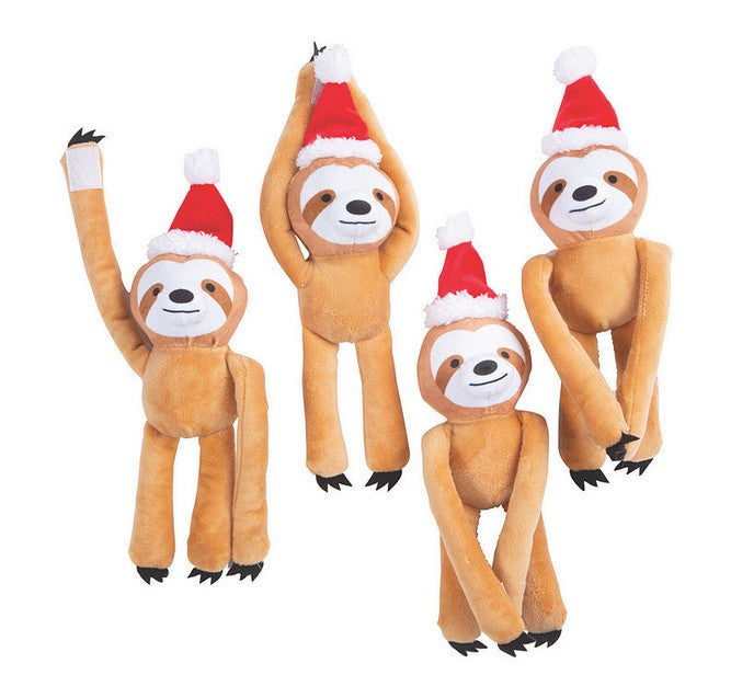 Christmas Long Arm Stuffed Sloths