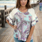 Spring Into Paisley - Ruffle Sleeve