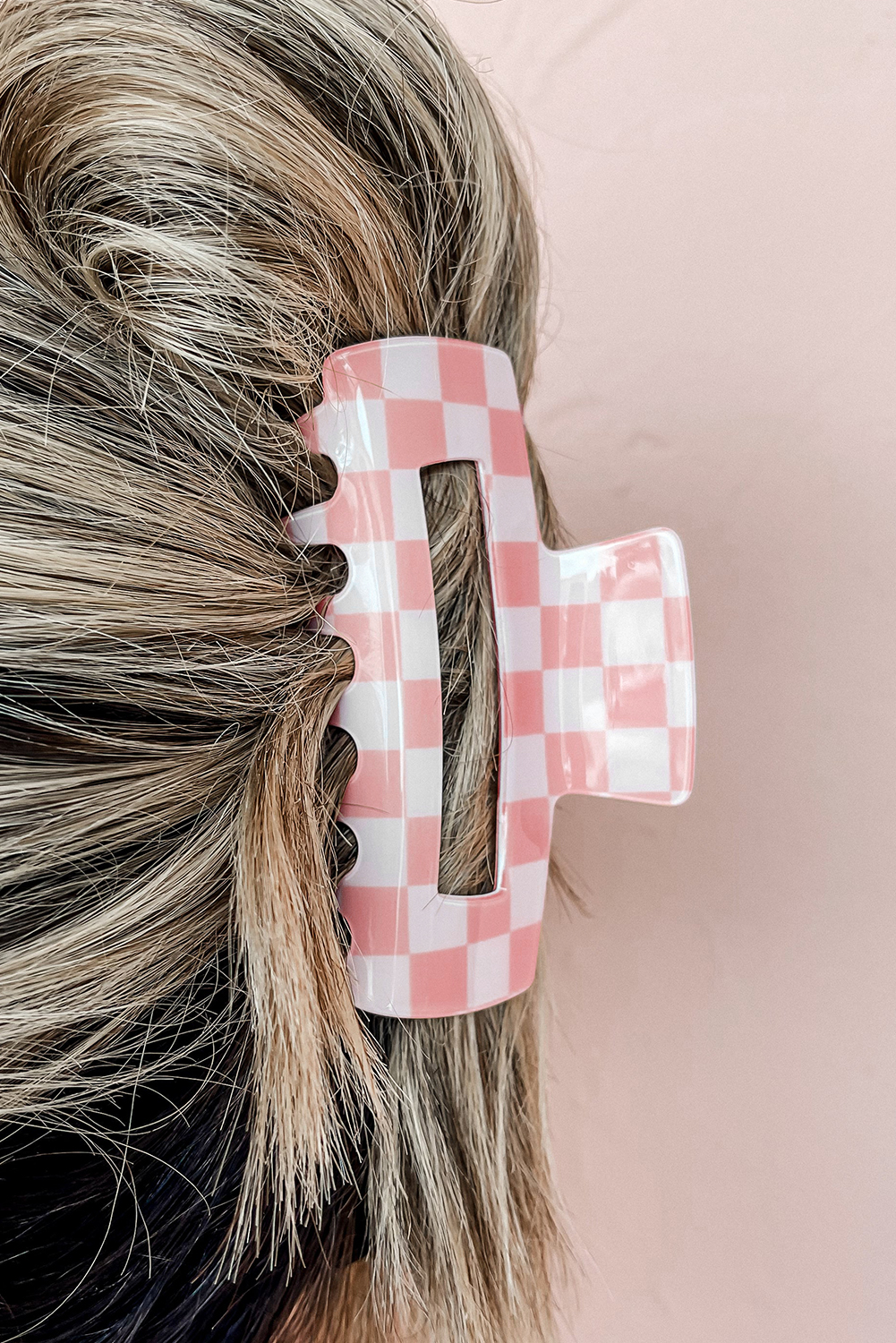 Acrylic Plaid Hair Clip|3pcs