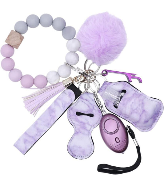 Self-defense Alarm Keychain Set