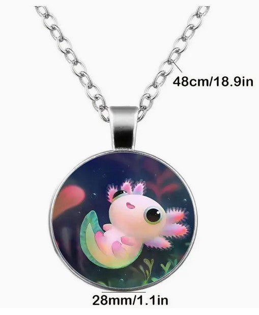 Axolotl Necklace - Round
