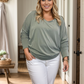 Dusty Olive Long Sleeve Dolman