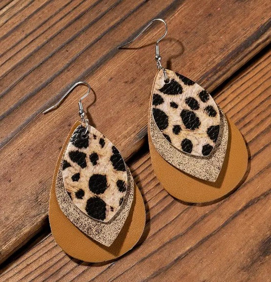 Foxy Momma Earrings - Leopard Layered Earrings