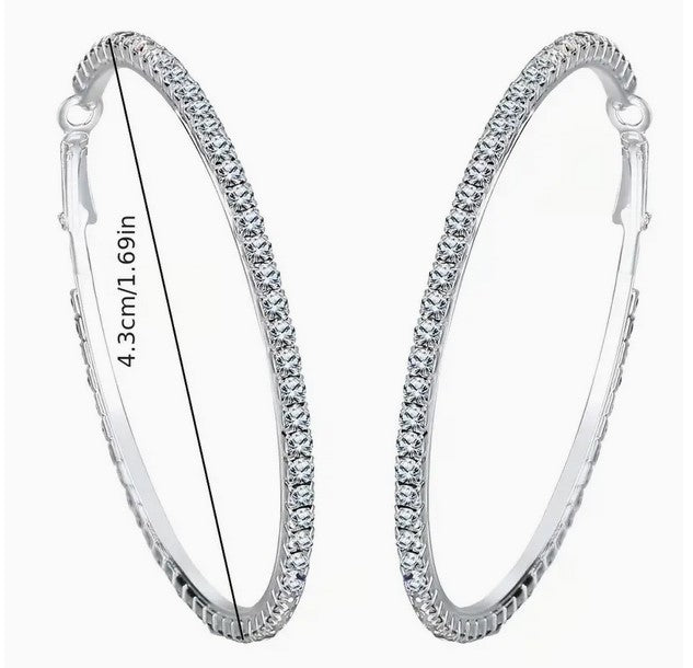 Fashion Pop Rhinestone Hoops