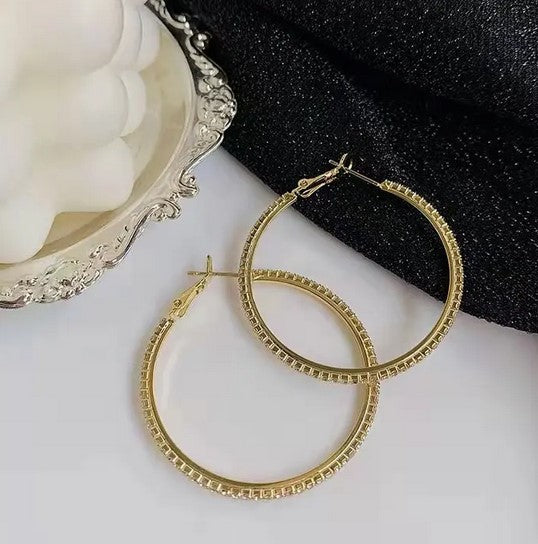 Fashion Pop Rhinestone Hoops