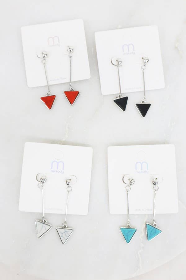 Midnight Drop - Triangle drop earrings