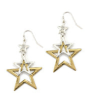 Double Drop Stars - Earrings